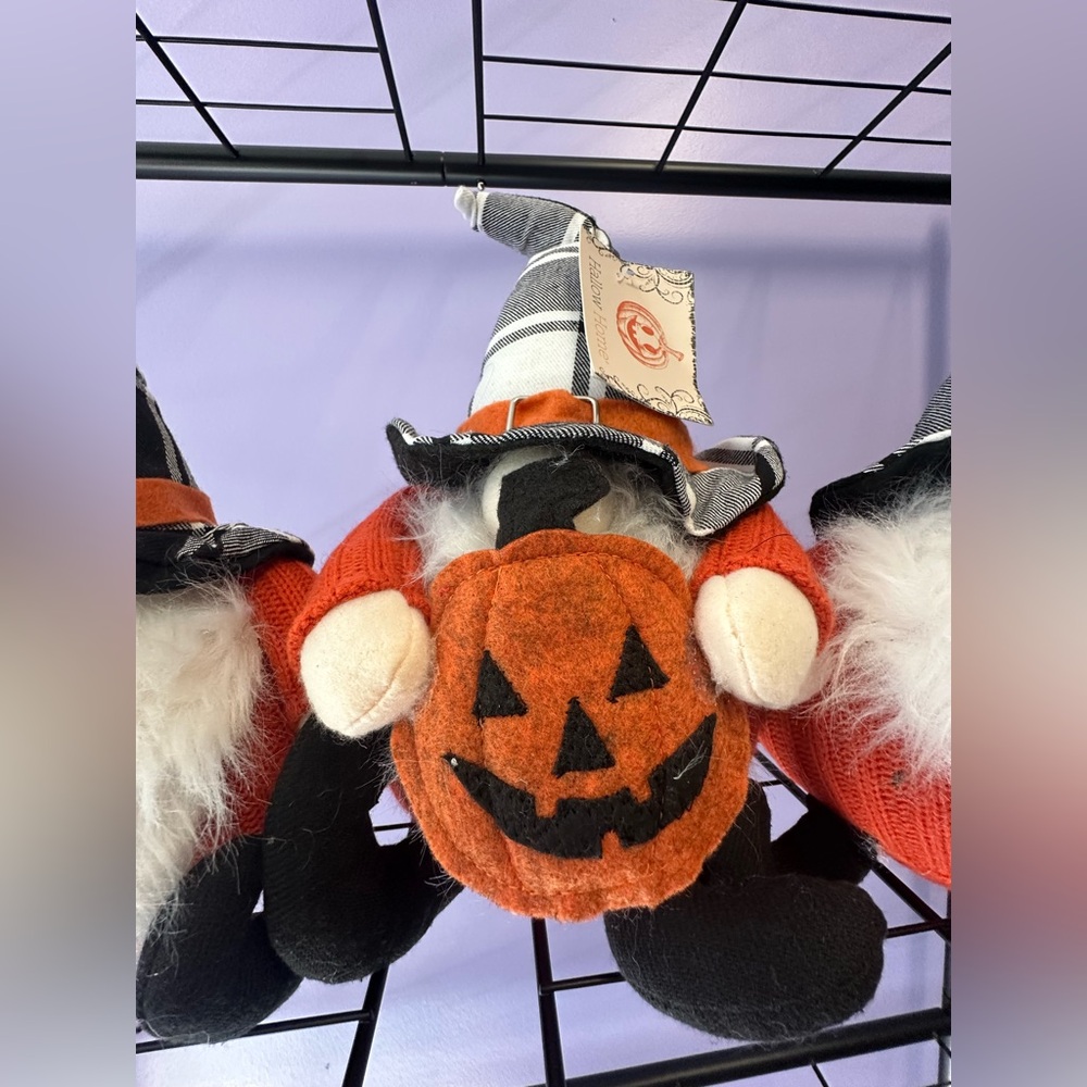 Halloween Gnome Trio with Orange Sweaters - Picture 3 of 5
